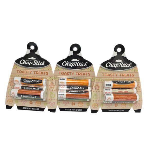 Chapstick Other - 3 Pk (12 Sticks) Chapstick Toasty Treats Moisturizing Lip Care Limited Edition